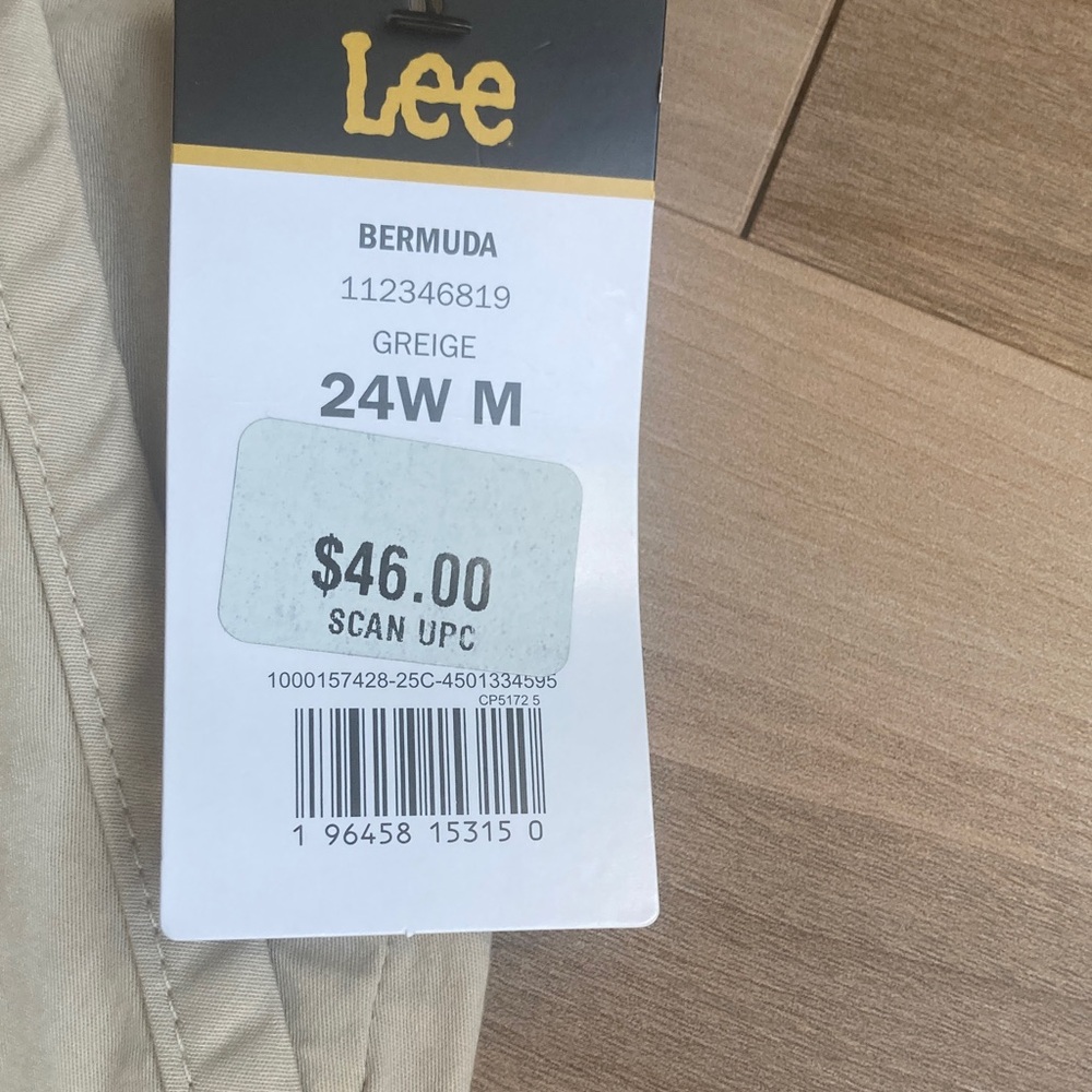 Lee Bermuda short mid rise soft, flex comfort waistband griege tan 24W - Picture 12 of 16